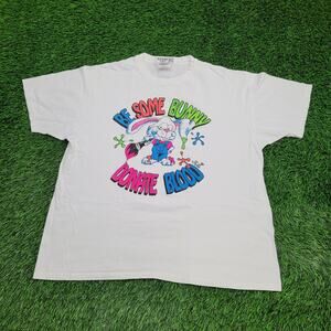 Vintage 1996 Bunny Shirt Women XL 24x26 Colorful Rabbit USA